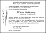 Walter-Wetterney-Traueranzeige